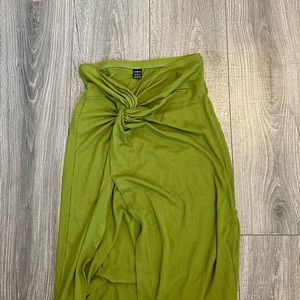 SHEIN Twist Detail Split Thigh Skirt